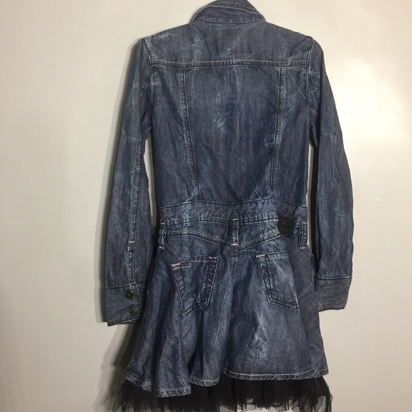 Diesel Girls denim dress with tulle skirt - Picture 8 of 9